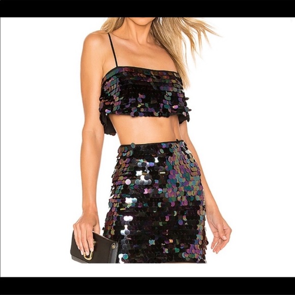 NBD REVOLVE mini skirt & top